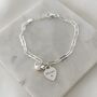 Engraved Memorial Paper Clip Bracelet, Baby Robin, thumbnail 1 of 5