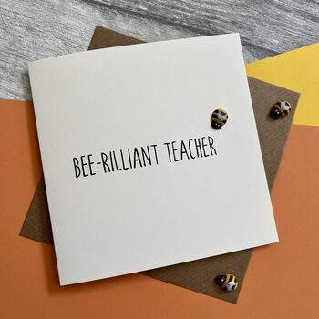 Brilliant Thank You Teacher Bee Card, 2 of 3