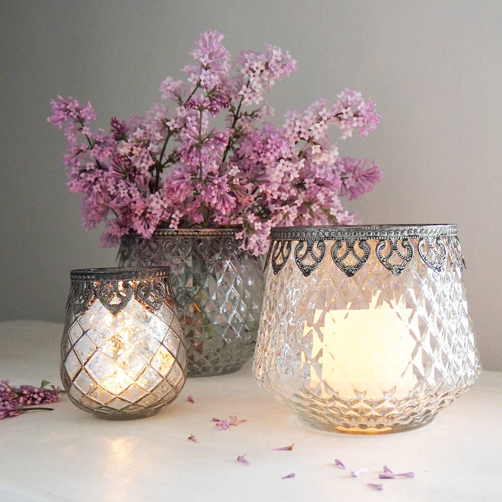 Harlequin Glass Candleholder Or Vase