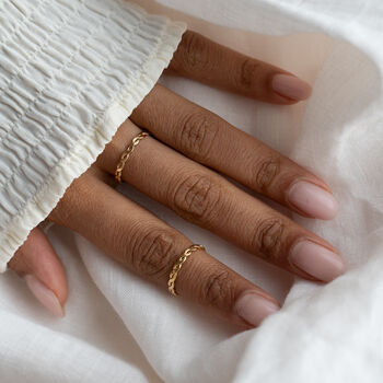 Gold Filled Woven Twist Ring, 2 of 10