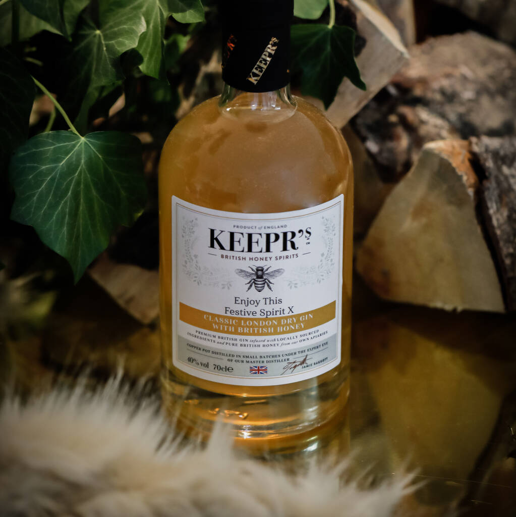 Personalised British Honey Gin With A Bottle Light By British Honey