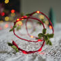 Velvet Bow Star Light, Handmade Christmas Decoration, thumbnail 3 of 6