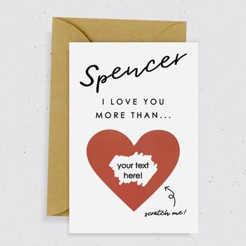 I Love You More Than Scratch Card / Three Foil Colours, 3 of 4