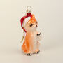 G Decor Glass Ginger Cat Christmas Tree Ornament, thumbnail 4 of 4