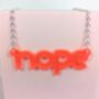 Nope Necklace Acrylic Silver Plated Chain Pick Colour, thumbnail 4 of 6