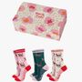 Cheetah Bamboo Socks Animal Print Gift Box Womens, thumbnail 1 of 4