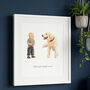 Custom Anime Style Illustrated Portrait Print, thumbnail 1 of 8