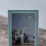 Isaac Jacobs Turquoise And Silver Tone Border Photo Frame, thumbnail 2 of 3