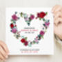 Personalised Floral Heart Engagement Card, thumbnail 2 of 2