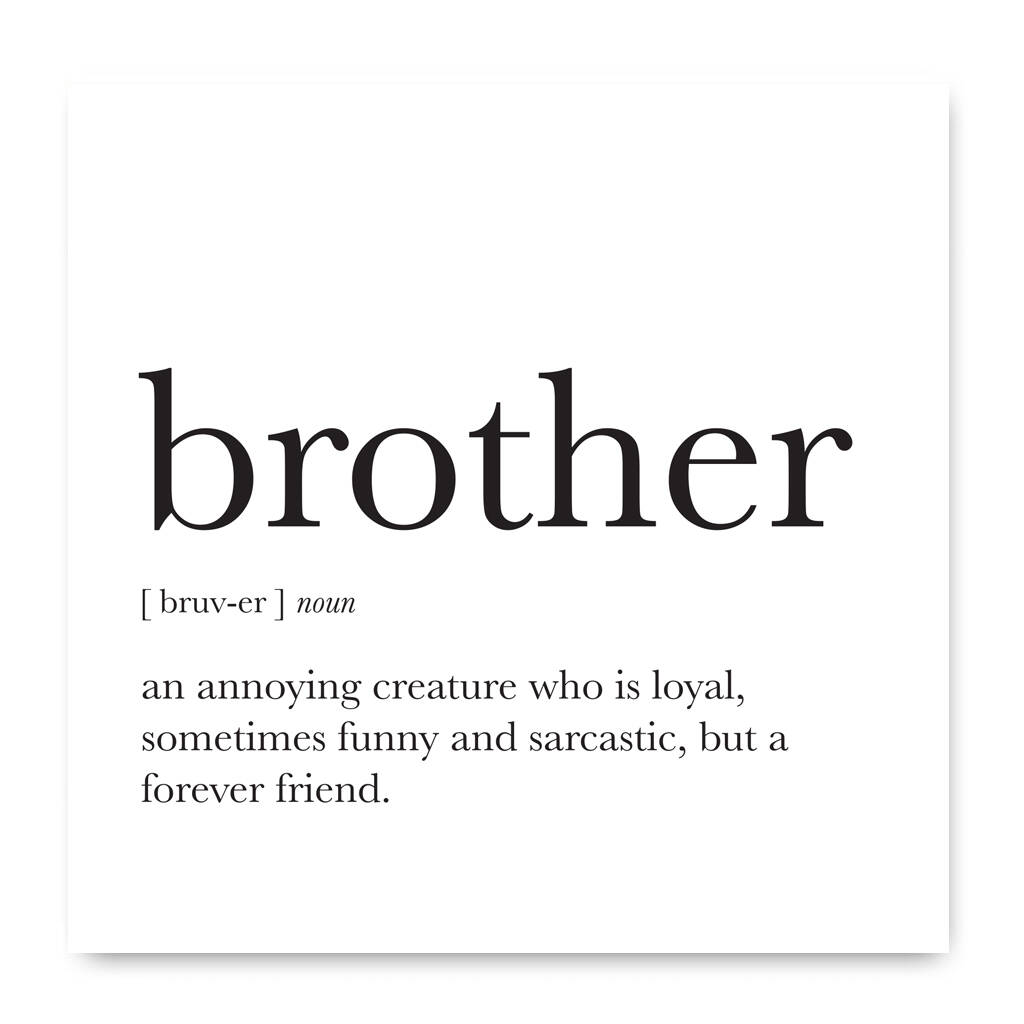 funny definition noun quote greetings card for brother by ...

