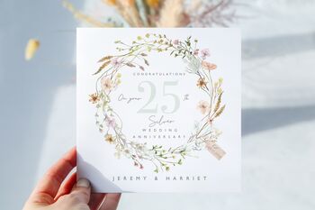 25th Silver Wedding Anniversary Card *Fully Personalised, 2 of 2