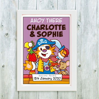 Personalised New Baby Pirate Print, 2 of 5