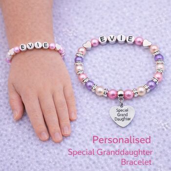Personalised Granddaughter Bracelet Birthday Gift Keepsake From Nan, 3 of 12