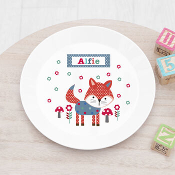 Personalised Kid's Little Fox Dinner Set, 2 of 5
