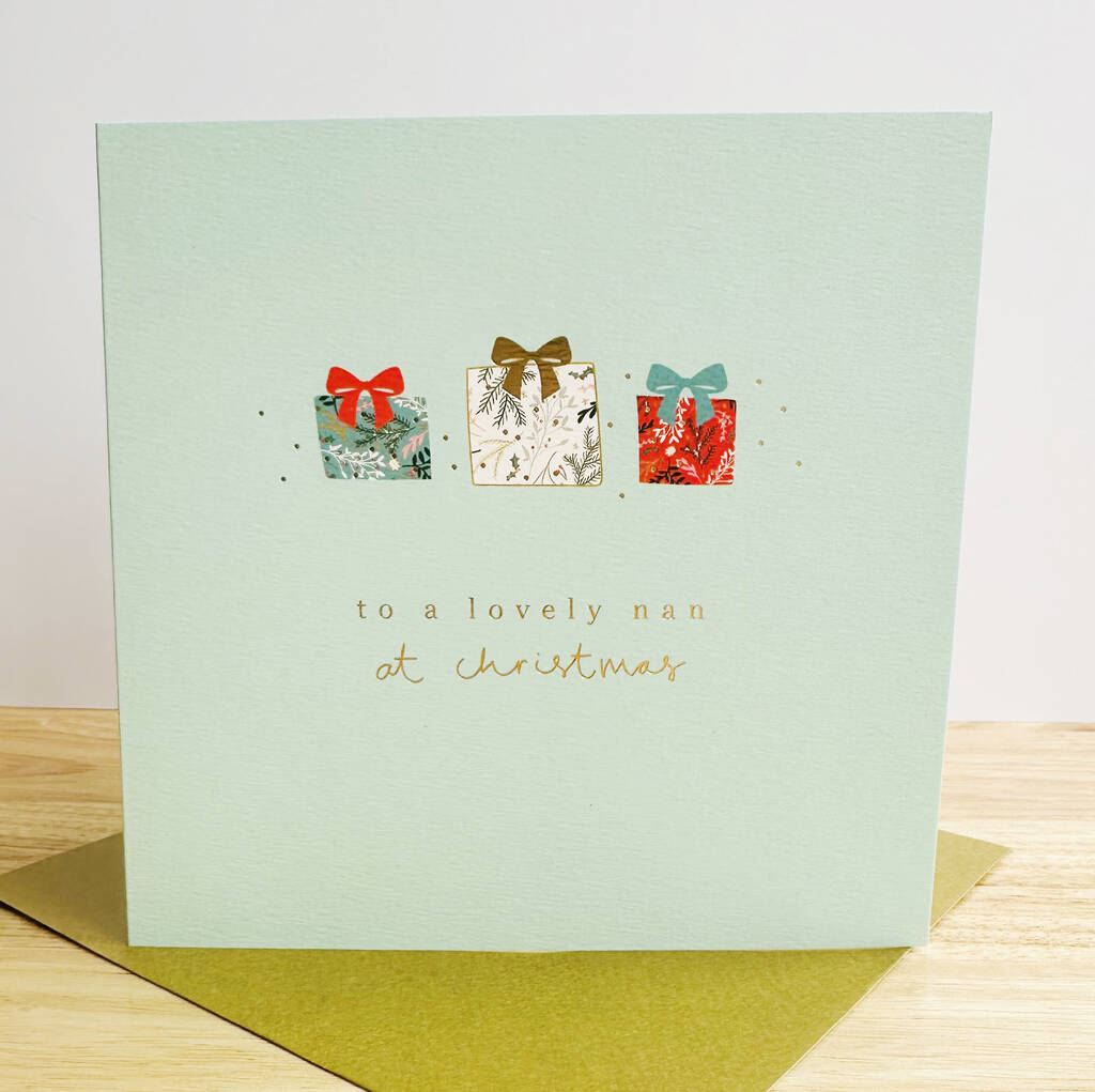 Nan Luxury Gold Foil Christmas Card