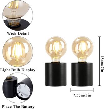 Set Of Two Decorative Table Lamps Battery Powered By Momentum ...