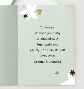 Personalised Photo Football Birthday Card, 2 of 6