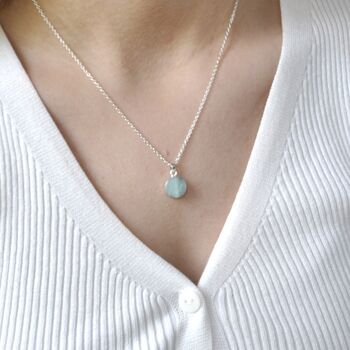 Amazonite Gemstone Pendant Necklace, 2 of 6