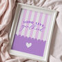 Purple Long Live Girlhood Nursery Print, thumbnail 5 of 8