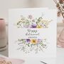 Personalised Floral Happy Retirement Card For Her, thumbnail 1 of 7