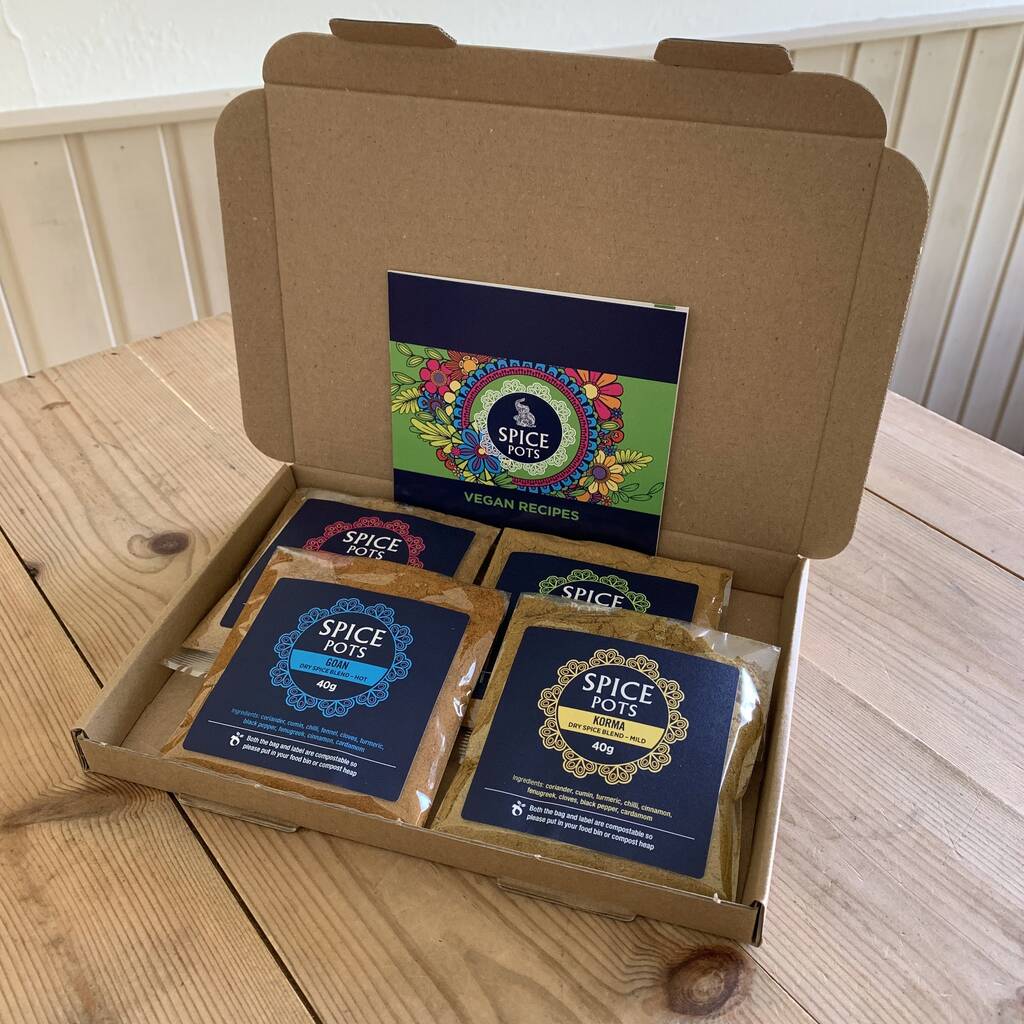 spice pots letterbox vegan curry kit by spice pots