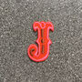Letter J Alphabet Iron On Patch, thumbnail 2 of 4
