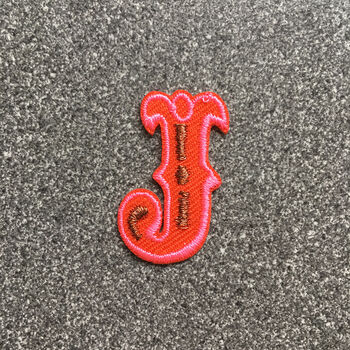Letter J Alphabet Iron On Patch, 2 of 4