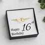 16th Birthday Bracelet For Her, Two Hearts Bracelet, Sterling Silver Personalised Gift, thumbnail 4 of 8