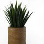 Rattan Effect Composite Planter With Stand, thumbnail 3 of 12