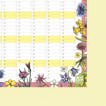 2023 Wildflowers Wall Calendar And Year Planner, 3 of 5