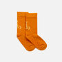 Orange Smiley Bamboo Socks For Toddlers Two Four Years, thumbnail 1 of 6