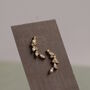 Grecian Leaf Sterling Silver Stud Earrings, thumbnail 3 of 5