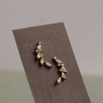 Grecian Leaf Sterling Silver Stud Earrings, 3 of 5