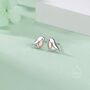 Sterling Silver Cute Robin Bird Stud Earrings, thumbnail 2 of 12