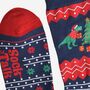 Men's Bamboo Socks T Rex Christmas Tree Navy, thumbnail 4 of 5