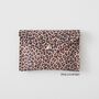 Suede Leopard Print Leather Purse | Handmade Envelope Card Holder, thumbnail 3 of 5