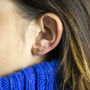 Gold Friendship Knot Stud Earrings, thumbnail 2 of 7