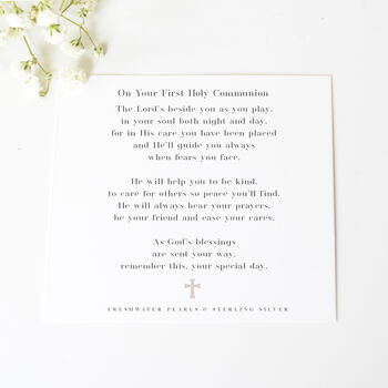 First Holy Communion Pearl Bracelet With Poem, 4 of 8
