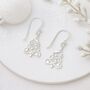 Sterling Silver Christmas Tree Earrings, thumbnail 5 of 8
