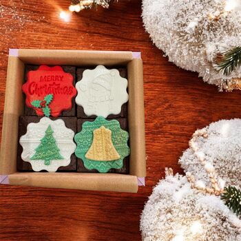 Personalised Christmas Fudgey Brownies, 2 of 12