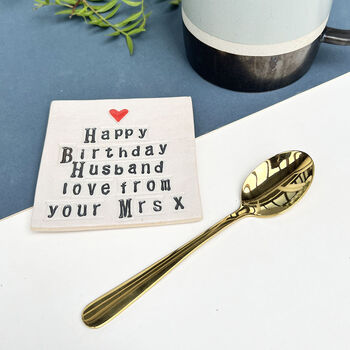 Happy Birthday Husband Coaster, 2 of 5