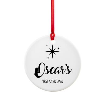 Personalised Minimalist Christmas Icon Ornament, 4 of 5
