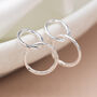 Sterling Silver Moving Linked Hoop Earrings, thumbnail 4 of 8