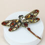 Large Crystal Dragonfly Brooch, thumbnail 3 of 4