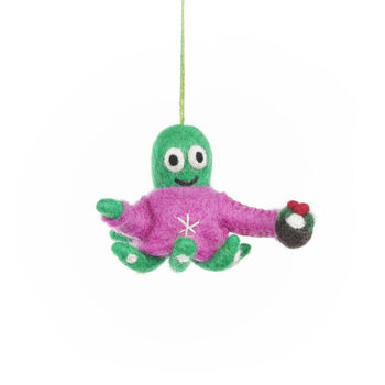 Handmade Felt Timmy Tentaclaus Octopus, 2 of 6