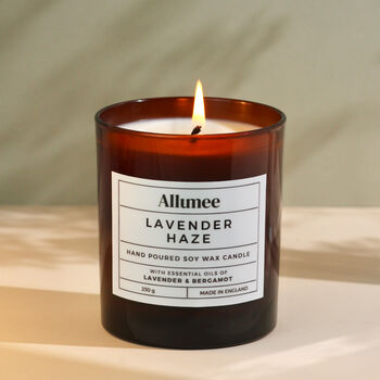 Handmade Lavender And Bergamot Scented Candle, 2 of 4