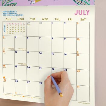2027 Wall Calendar | Folk Animals By Ashley Percival | Sunday Start, 4 of 4