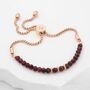 January Birthstone Garnet Bracelet, thumbnail 4 of 9