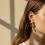 Raindrop Gemstone Earrings 18k Gold Plated, thumbnail 2 of 4