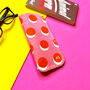 Bold Orange And Pink Polka Dot Glasses Case, thumbnail 2 of 3